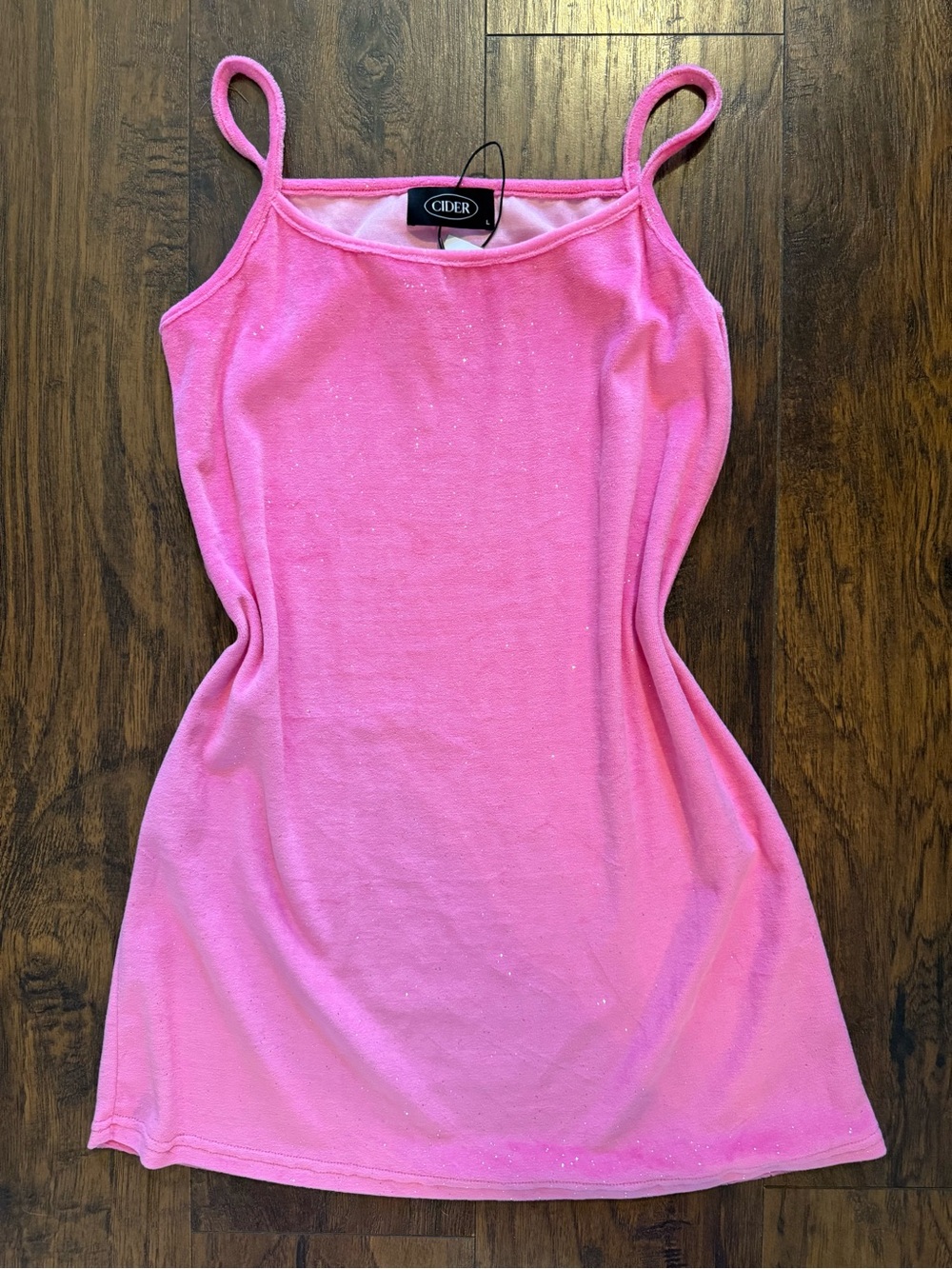 NWT sparkly pink velvet mini dress